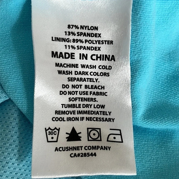 Footjoy Pocket Trim Knit Skort in Aqua - Size Medium - Picture 7 of 7